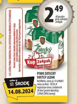 Arhelan Žatecký Světlý Ležák Piwo jasne pełne 4 x 500 ml oferta