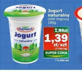 Społem Piątnica Jogurt naturalny 180 g oferta