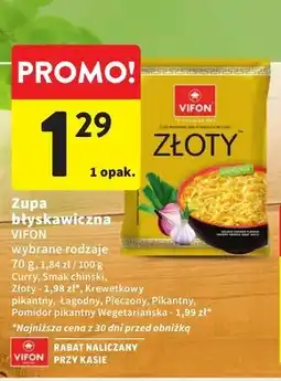 Intermarche Vifon Zupa błyskawiczna o smaku kurczaka złoty 70 g oferta