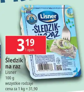 E.Leclerc Śledzik na raz z cebulką Lisner Na Raz oferta