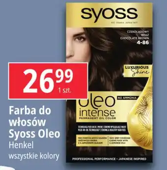 E.Leclerc Farba do włosów czekoladowy brąz 4-86 Syoss Oleo Intense oferta