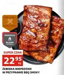Auchan Żeberka wieprzowe w marynacie bbq smoky oferta