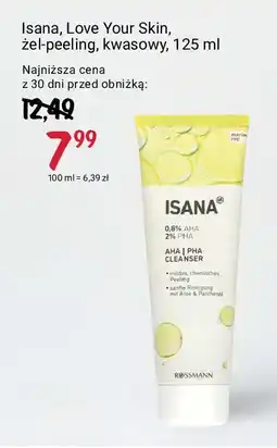 Rossmann Płyn do mycia twarzy peeling i maseczka 3w1 Isana Young oferta