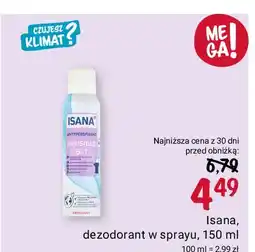 Rossmann Dezodorant invisivble Isana Clear & Fresh oferta