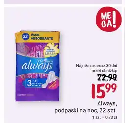 Rossmann Podpaski night Always Platinum oferta