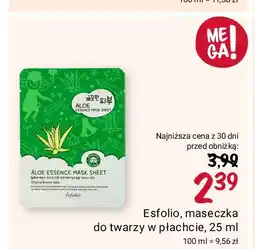 Rossmann Maska do twarzy aloe essence Esfolio oferta