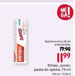Rossmann Pasta do zębów 6-12 lat Elmex Junior oferta