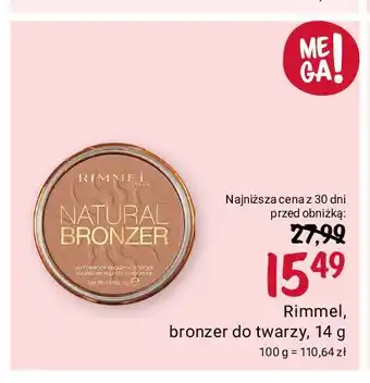 Rossmann Bronzer do twarzy nr 026 Rimmel Natural oferta