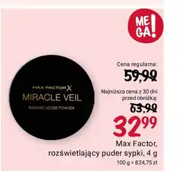 Rossmann Puder sypki rozświetlający Max Factor Miracle Veil oferta