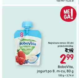 Rossmann Owoce z jogurtem w tubce truskawki-maliny Bobovita Jogomi! oferta