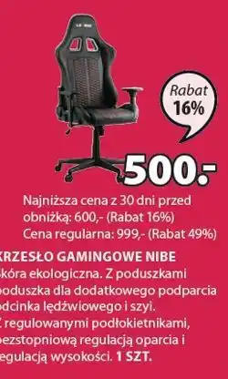 JYSK Krzesło gamingowe oferta