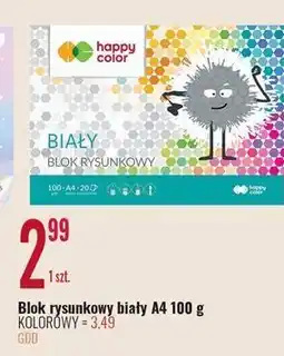 E.Leclerc Blok rysunkowy biały a4/20 k. Happy Color oferta