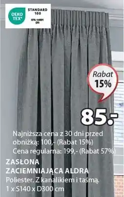 JYSK zasłona zaciemniająca oferta