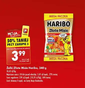 Biedronka Żelki Haribo złote misie oferta