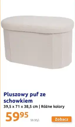 Action Pluszowy puf ze schowkiem oferta