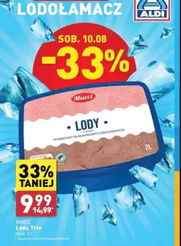 ALDI Lody waniliowo-truskawkowo-czekoladowe Mucci oferta