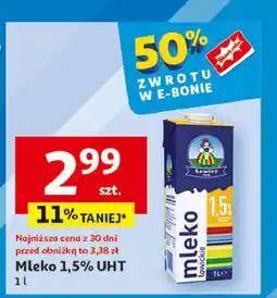 Auchan Mleko 1.5 % Łowicz 1906 łowickie oferta