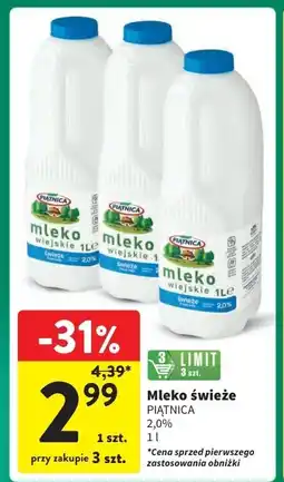 Intermarche Mleko wiejskie 2% Piątnica oferta