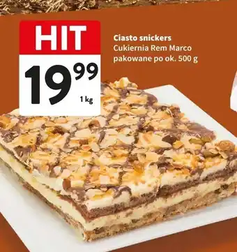 Intermarche Ciasto snickers Cukiernia Rem Marco oferta