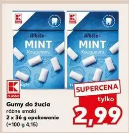 Kaufland Guma do żucia spear mint K-Classic oferta