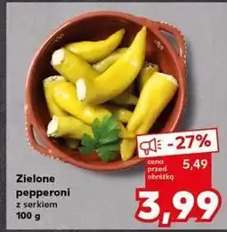 Kaufland Zielone pepperoni z serem oferta