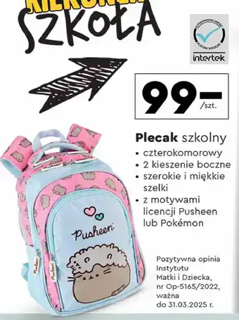 Biedronka Plecak szkolny pokemon St. Majewski oferta