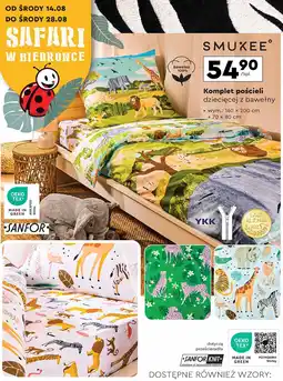 Biedronka Komplet pościeli dwustronnej 140 x 200 cm + 70 80 Smukee oferta