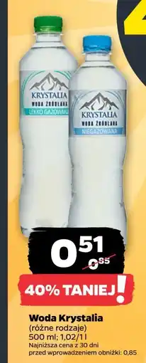 Netto Woda niegazowana Krystalia oferta