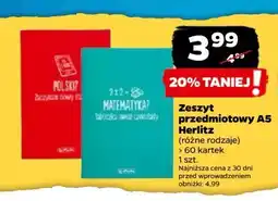Netto Zeszyt a5/60 k. kratka język polski Herlitz oferta