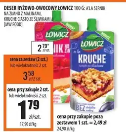 Społem Szczecin Łowicz Deser ryżowo-owocowy a'la kruche ciasto ze śliwkami 100 g oferta