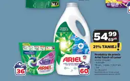 Netto Produkty do prania Ariel Touch of Lenor: kapsułki 36 szt. / żel 3 l oferta
