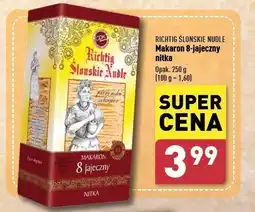 ALDI Makaron 8-jajeczny nitki Richtig śląskie nudle oferta