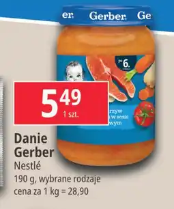 E.Leclerc Obiadek bukiet warzyw z łososiem w sosie pomidorowym Gerber oferta