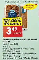 Biedronka Makaron spaghetti pełnoziarnisty Pastani oferta