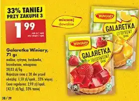Biedronka Galaretka przezroczysta winogronowy smak Winiary oferta
