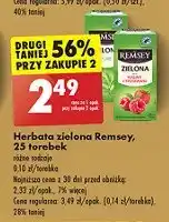 Biedronka Herbata zielona o samku maliny i truskawki Remsey oferta