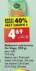 Biedronka Makaron świderki z czerwonej soczewicy Govege oferta