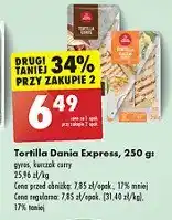Biedronka Tortilla kurczak curry Danie express oferta