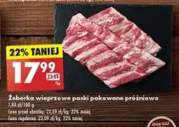 Biedronka Żeberka wieprzowe paski oferta
