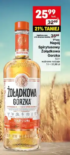 Delikatesy Centrum Napój spirytusowy Żołądkowa Gorzka oferta