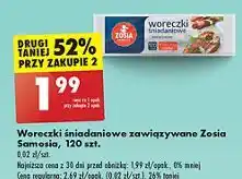 Biedronka Woreczki śniadaniowe wiązane Zosia Samosia oferta