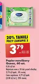 Biedronka Papier toaletowy nawilżany zielona herbata Queen oferta