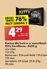 Biedronka Karma dla kota 2x łosoś w sosie indyk Kitty oferta