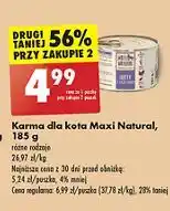 Biedronka Karma dla kota indyk z przepiórką Maxi Natural oferta