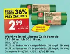 Biedronka Worki na smieci 60 l Zosia Samosia oferta