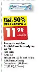 Biedronka Pasta do zębow Sensodyne Pro Szkliwo Delikatne Wybielanie oferta