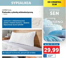 Lidl Poduszka z pianką wiskoelastyczną 36 x 76 15 cm Livarno Home oferta