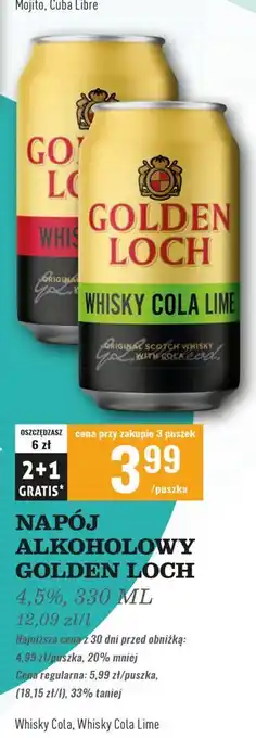 Biedronka Whisky + cola Golden Loch oferta