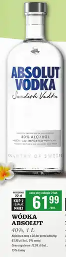 Biedronka Wódka Absolut Vodka oferta