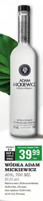 Biedronka Wódka Adam Mickiewicz oferta